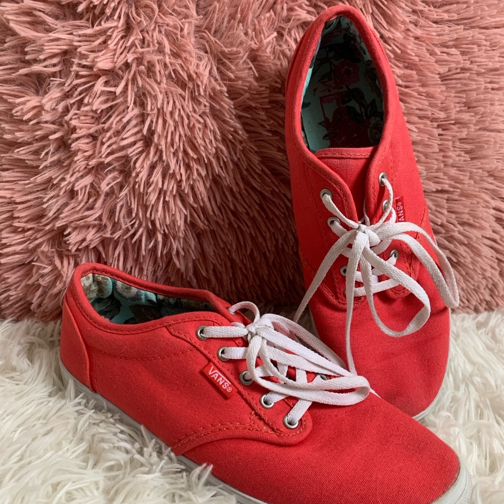 Vans Coral Low-Top Sneakers with White Laces